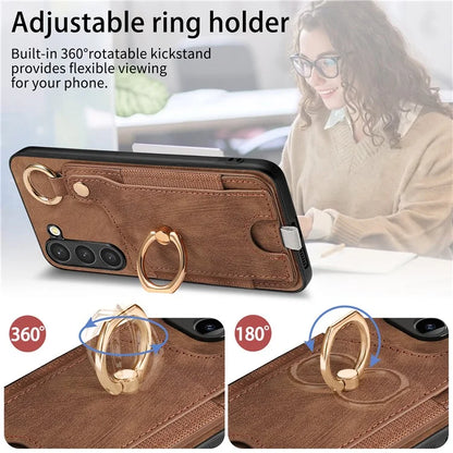 For Samsung Galaxy S24 Cell Phone Case Scratch-resistant Cover with Ring Kickstand