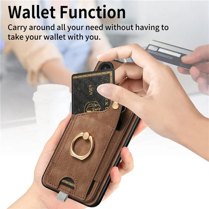 For Samsung Galaxy S24 Cell Phone Case Scratch-resistant Cover with Ring Kickstand