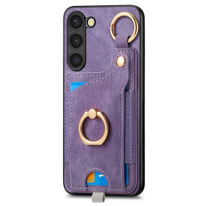 For Samsung Galaxy S24 Cell Phone Case Scratch-resistant Cover with Ring Kickstand