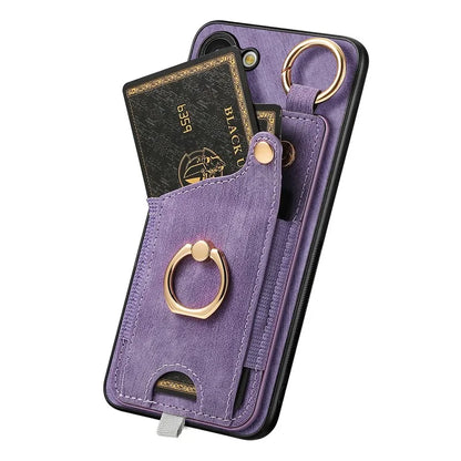 For Samsung Galaxy S24 Cell Phone Case Scratch-resistant Cover with Ring Kickstand