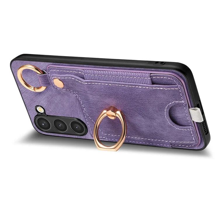 For Samsung Galaxy S24 Cell Phone Case Scratch-resistant Cover with Ring Kickstand