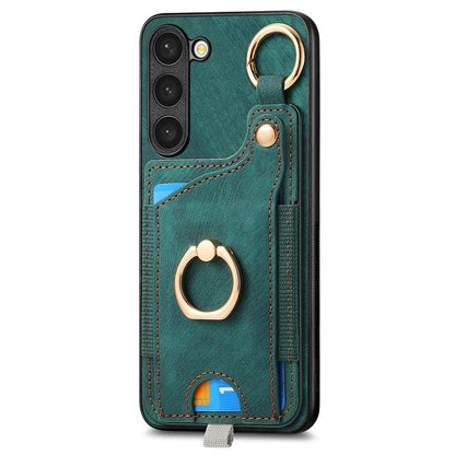 For Samsung Galaxy S24 Cell Phone Case Scratch-resistant Cover with Ring Kickstand