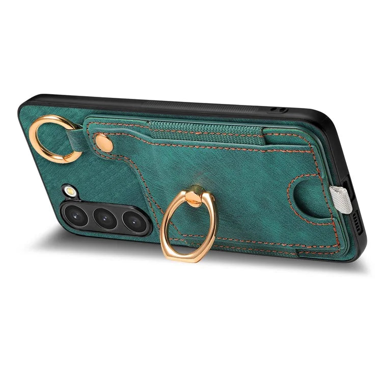For Samsung Galaxy S24 Cell Phone Case Scratch-resistant Cover with Ring Kickstand