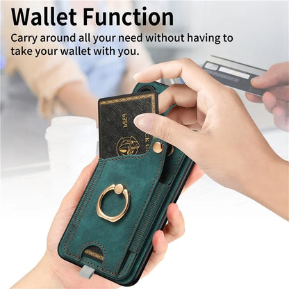 For Samsung Galaxy S24 Cell Phone Case Scratch-resistant Cover with Ring Kickstand