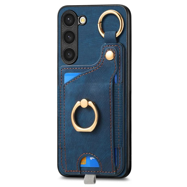 For Samsung Galaxy S24 Cell Phone Case Scratch-resistant Cover with Ring Kickstand