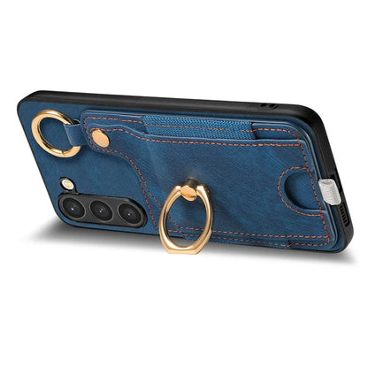 For Samsung Galaxy S24 Cell Phone Case Scratch-resistant Cover with Ring Kickstand