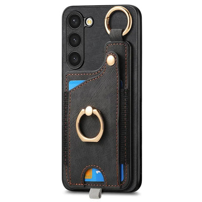 For Samsung Galaxy S23 Case Leather Card Holder Phone Protector