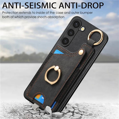 For Samsung Galaxy S23 Case Leather Card Holder Phone Protector