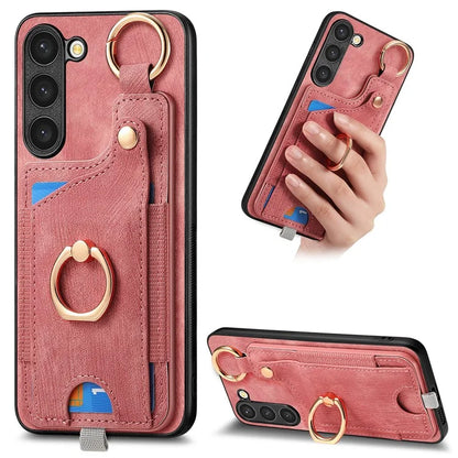 For Samsung Galaxy S23 Case Leather Card Holder Phone Protector
