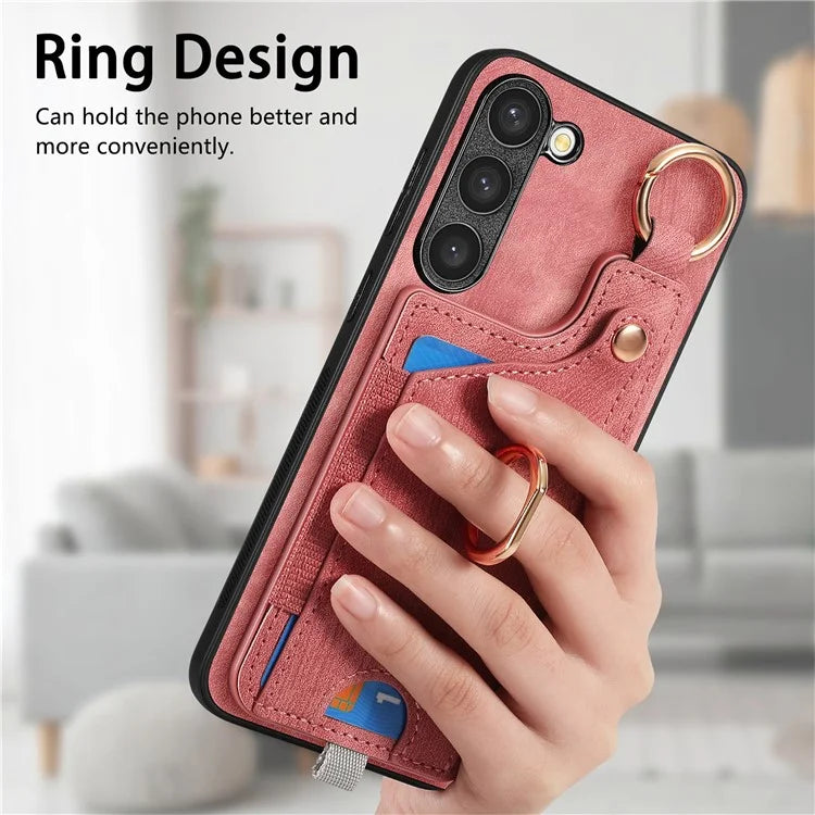 For Samsung Galaxy S23 Case Leather Card Holder Phone Protector