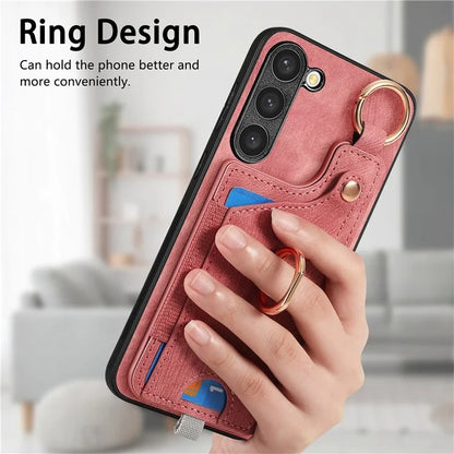 For Samsung Galaxy S23 Case Leather Card Holder Phone Protector