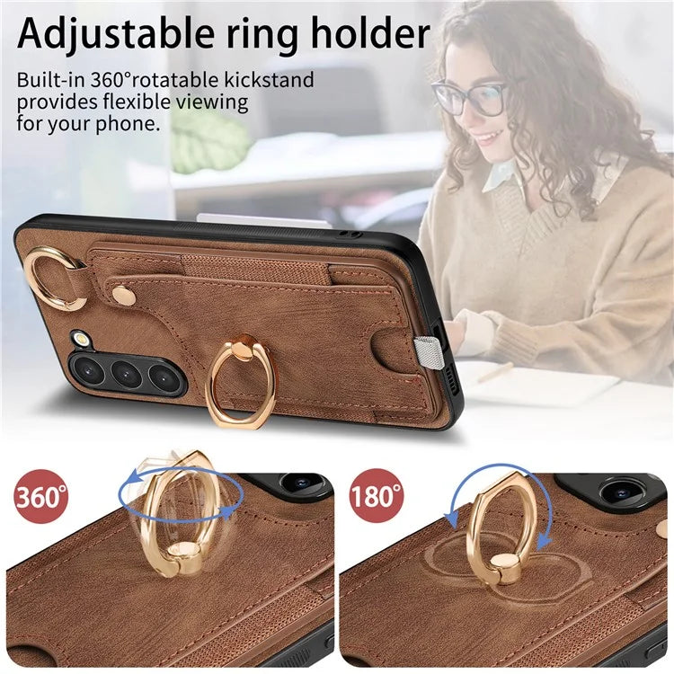 For Samsung Galaxy S23 Case Leather Card Holder Phone Protector