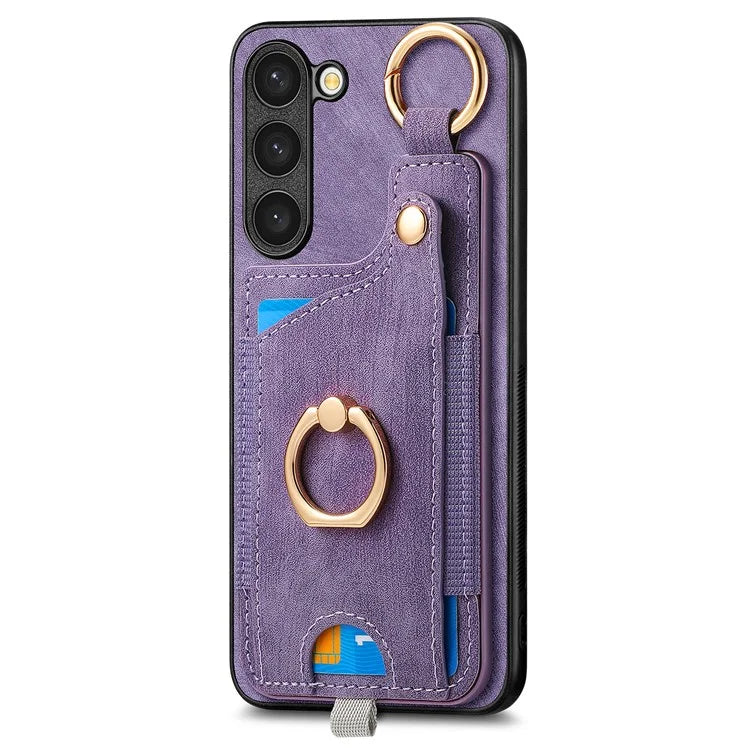 For Samsung Galaxy S23 Case Leather Card Holder Phone Protector
