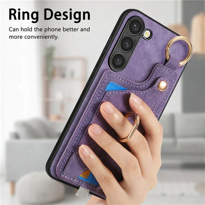 For Samsung Galaxy S23 Case Leather Card Holder Phone Protector
