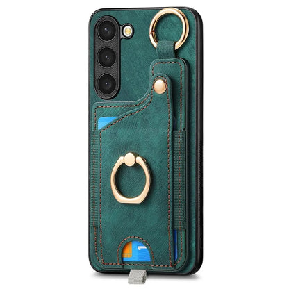 For Samsung Galaxy S23 Case Leather Card Holder Phone Protector