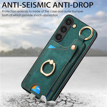 For Samsung Galaxy S23 Case Leather Card Holder Phone Protector