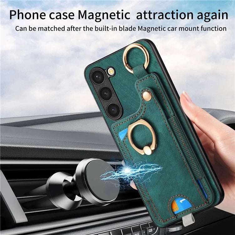 For Samsung Galaxy S23 Case Leather Card Holder Phone Protector