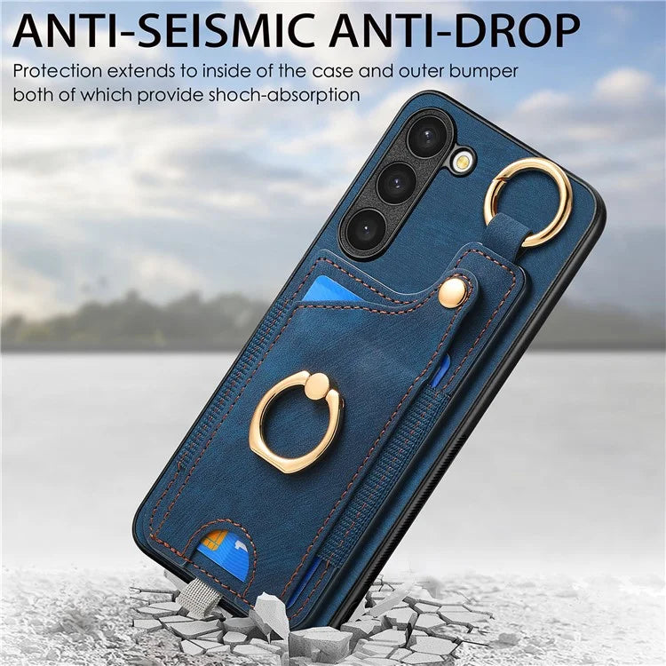 For Samsung Galaxy S23 Case Leather Card Holder Phone Protector