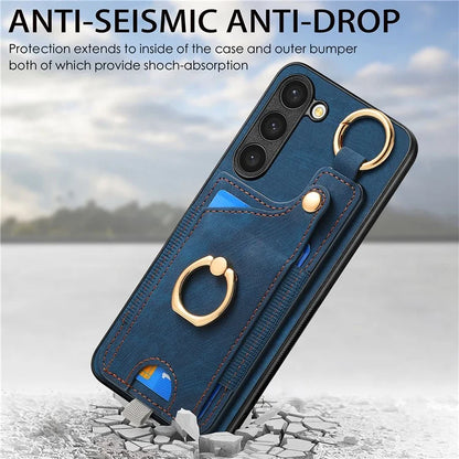 For Samsung Galaxy S23 Case Leather Card Holder Phone Protector