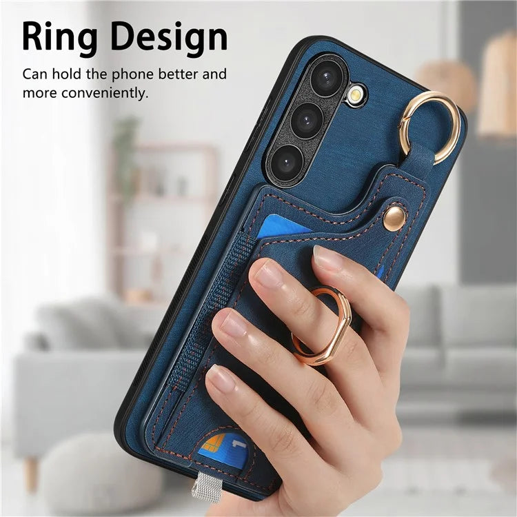 For Samsung Galaxy S23 Case Leather Card Holder Phone Protector