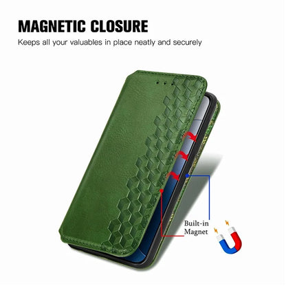 For Xiaomi 14 Pro Case Leather Stand Phone Cover with Rhombus Pattern