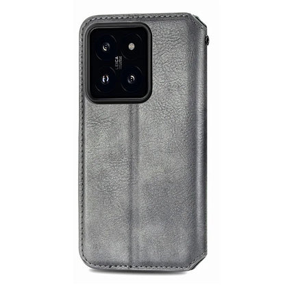 For Xiaomi 14 Pro Case Leather Stand Phone Cover with Rhombus Pattern