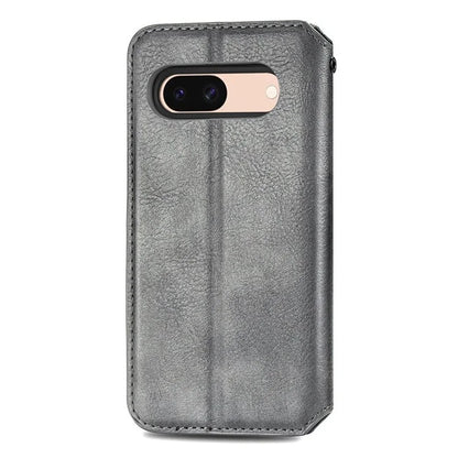 For Google Pixel 8a Case Rhombus Pattern Anti-fall PU Leather Phone Cover