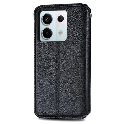For Xiaomi Redmi Note 13 Pro 5G / Poco X6 5G Magnetic Case Card Holder Rhombus Imprinted Phone Cover