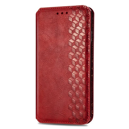 For Xiaomi Redmi Note 13 Pro 5G / Poco X6 5G Magnetic Case Card Holder Rhombus Imprinted Phone Cover
