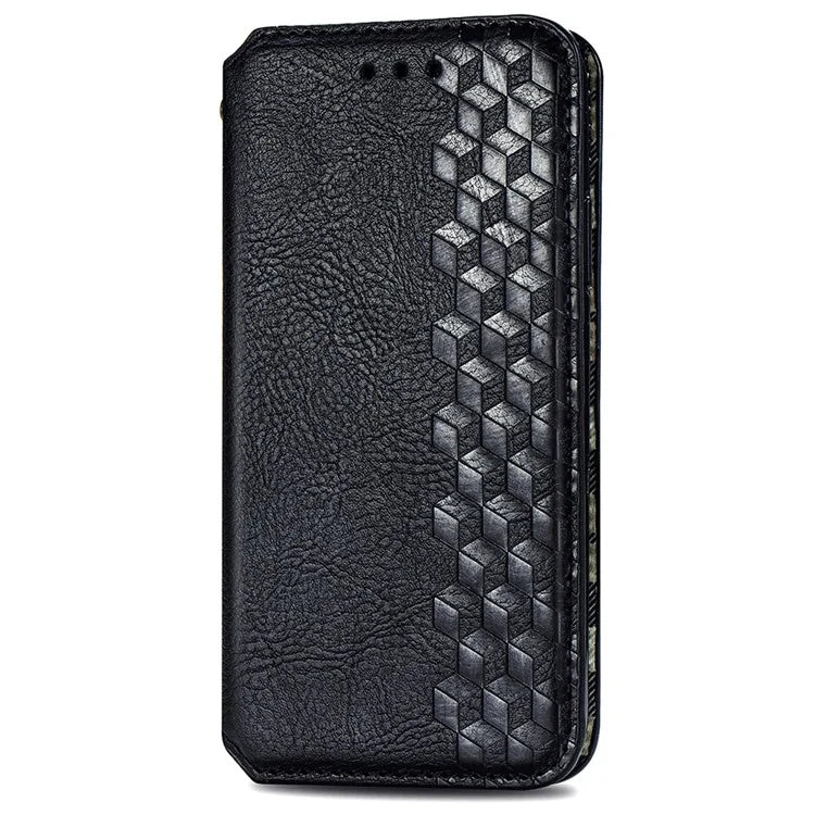 For Oppo A79 5G / A2 5G Magnetic Case Wallet Leather Phone Cover with Rhombus Pattern