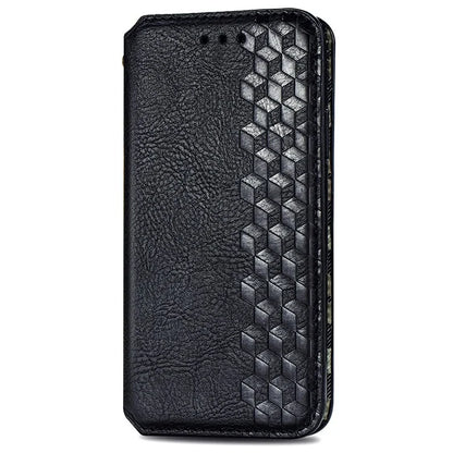 For Oppo A79 5G / A2 5G Magnetic Case Wallet Leather Phone Cover with Rhombus Pattern