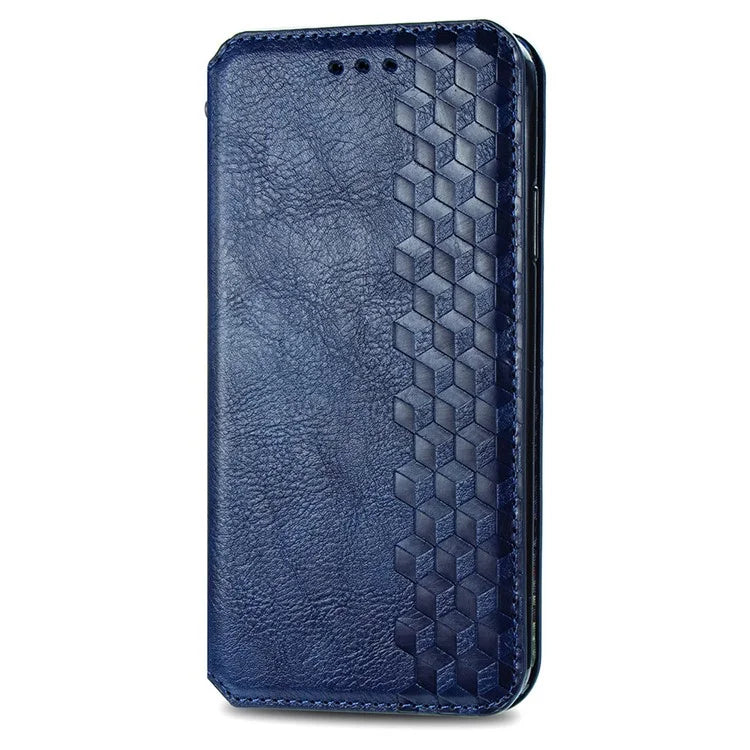 For Oppo A79 5G / A2 5G Magnetic Case Wallet Leather Phone Cover with Rhombus Pattern
