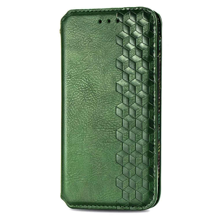 For Oppo A79 5G / A2 5G Magnetic Case Wallet Leather Phone Cover with Rhombus Pattern