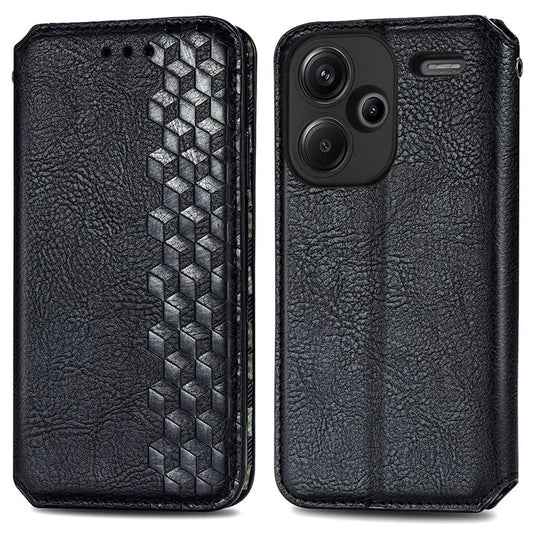 For Xiaomi Redmi Note 13 Pro+ 5G Cover Rhombus Imprinted Leather Phone Case