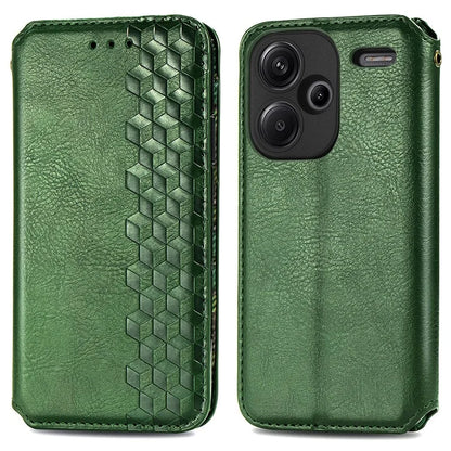 For Xiaomi Redmi Note 13 Pro+ 5G Cover Rhombus Imprinted Leather Phone Case