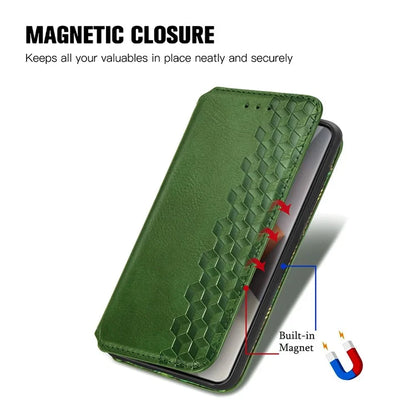 For Xiaomi Redmi Note 13 Pro+ 5G Cover Rhombus Imprinted Leather Phone Case