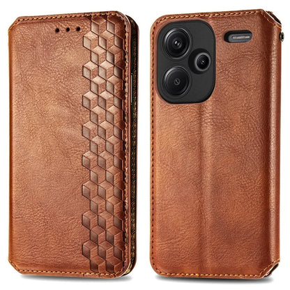 For Xiaomi Redmi Note 13 Pro+ 5G Cover Rhombus Imprinted Leather Phone Case