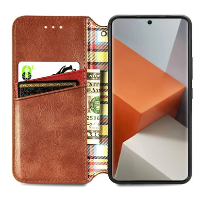 For Xiaomi Redmi Note 13 Pro+ 5G Cover Rhombus Imprinted Leather Phone Case