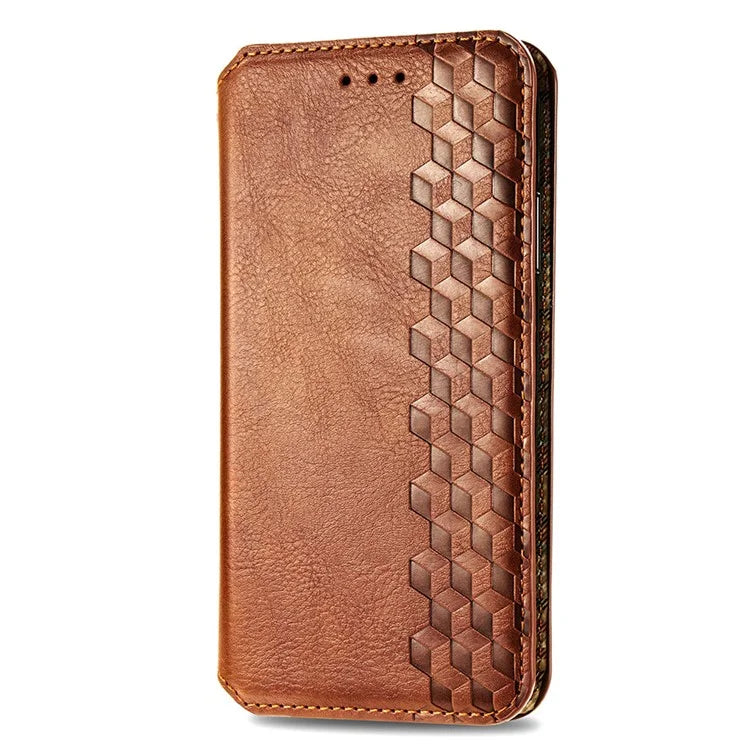 For Xiaomi Redmi Note 13 Pro+ 5G Cover Rhombus Imprinted Leather Phone Case
