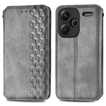 For Xiaomi Redmi Note 13 Pro+ 5G Cover Rhombus Imprinted Leather Phone Case