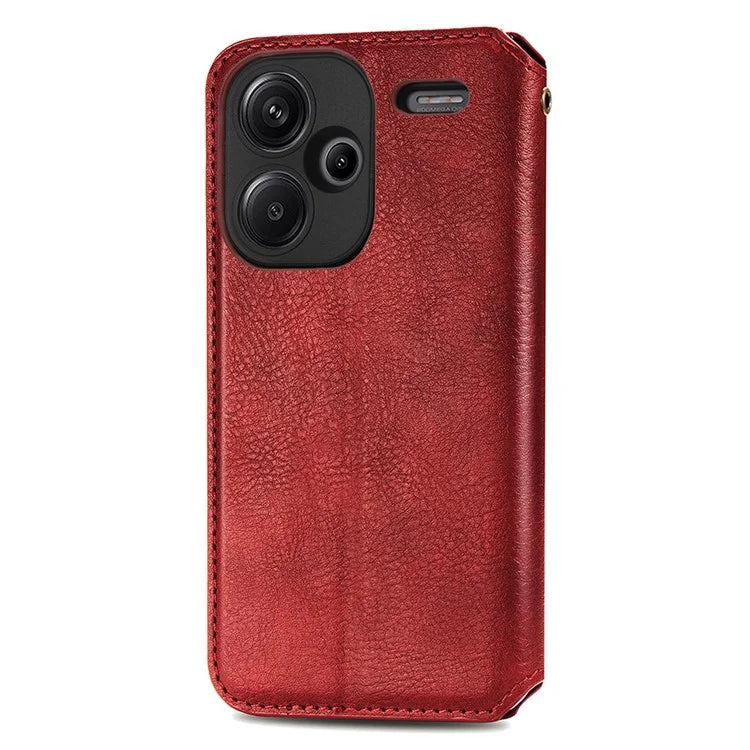 For Xiaomi Redmi Note 13 Pro+ 5G Cover Rhombus Imprinted Leather Phone Case