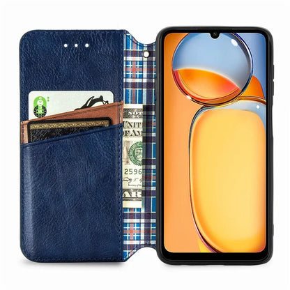 For Xiaomi Redmi 13C 4G / Poco C65 4G Case Drop-proof Rhombus Pattern Wallet Phone Cover