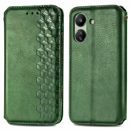 For Xiaomi Redmi 13C 4G / Poco C65 4G Case Drop-proof Rhombus Pattern Wallet Phone Cover