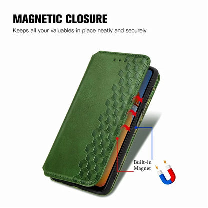 For Xiaomi Redmi 13C 4G / Poco C65 4G Case Drop-proof Rhombus Pattern Wallet Phone Cover