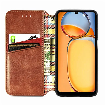 For Xiaomi Redmi 13C 4G / Poco C65 4G Case Drop-proof Rhombus Pattern Wallet Phone Cover