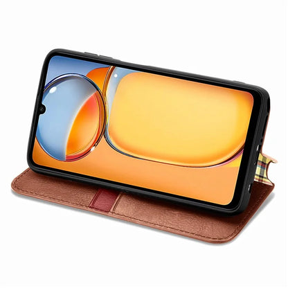 For Xiaomi Redmi 13C 4G / Poco C65 4G Case Drop-proof Rhombus Pattern Wallet Phone Cover