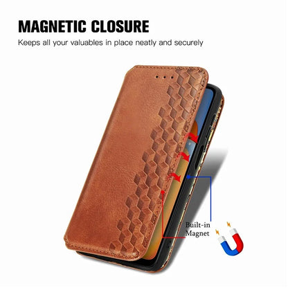 For Xiaomi Redmi 13C 4G / Poco C65 4G Case Drop-proof Rhombus Pattern Wallet Phone Cover