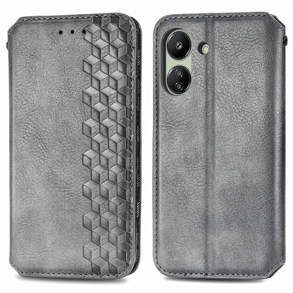 For Xiaomi Redmi 13C 4G / Poco C65 4G Case Drop-proof Rhombus Pattern Wallet Phone Cover