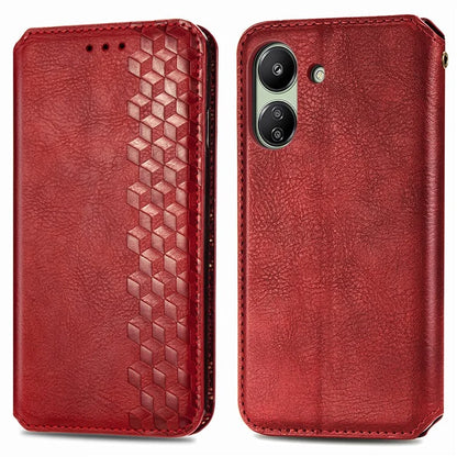 For Xiaomi Redmi 13C 4G / Poco C65 4G Case Drop-proof Rhombus Pattern Wallet Phone Cover