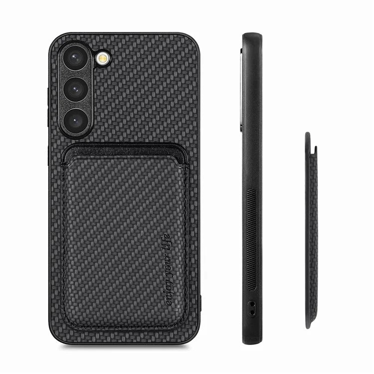For Samsung Galaxy S23 Case Anti-fall PU+PC+TPU Shell with Magnetic Card Slots